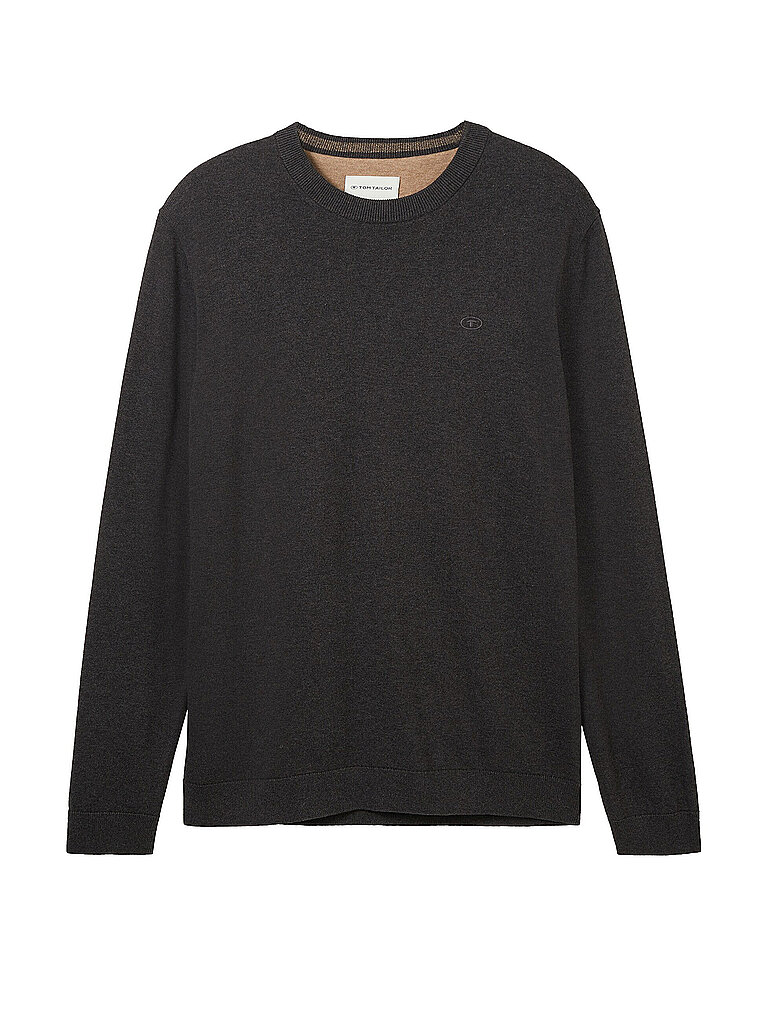 Tom Tailor 1038426 Men's Knit Sweater Black Grey Melange L 4